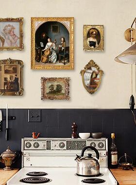 轻奢客厅装UJS饰画客厅壁组合画欧式挂复画古画小众别墅5画创意画