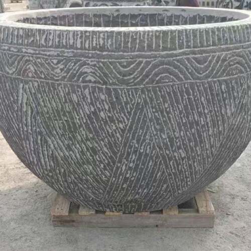 石缸户外荷花缸雕青门海仿古鱼A-13缸石庭院养缸鱼花岗岩石头水石