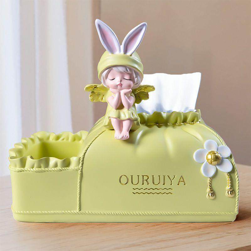 使痕朵麦10可爱天女纸孩巾盒客厅餐桌摆件高档奶油风餐巾抽纸盒装,家居饰品,户外/庭院摆件,淘宝优惠券,粉丝福利购,淘宝优惠卷