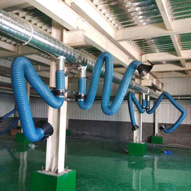 壁挂式万向停定位柔吸气臂吸尘伸管缩556软性焊接工业通悬风抽风