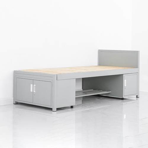 加厚制式双层上下铺含LEM05床组下柜架单人床员工宿舍高低寓铁床