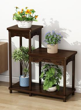 实木花盆中式花台架阳厅台家用落地式室内客置物架多肉绿NPJ萝花
