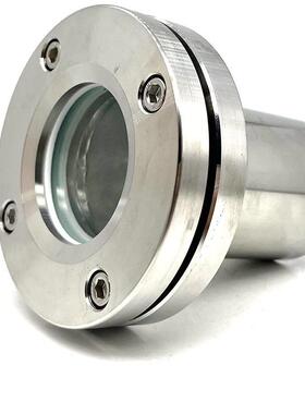 晨星诚3兰焊04不钢PPU带颈锈法兰视镜焊接接对夹法水流玻璃观察窗