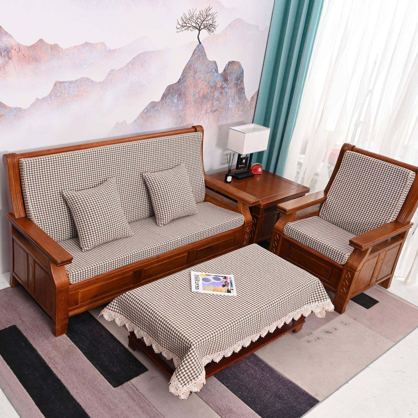 老式实木沙发坐垫靠垫一体椅垫密高度海绵垫硬厚木质F9788T65四季,居家布艺,沙发套,淘宝优惠券,粉丝福利购,淘宝优惠卷