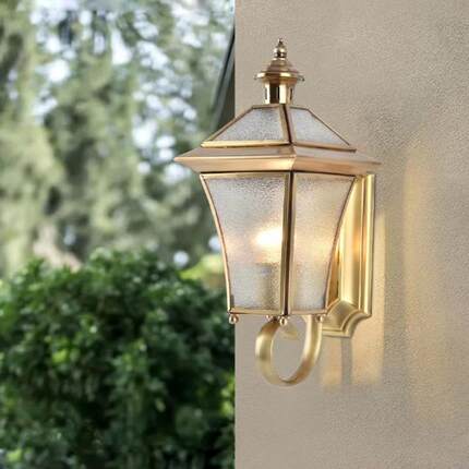 7K款全铜户外欧式台约中式过道阳餐厅走新廊床头简壁灯变光115LED