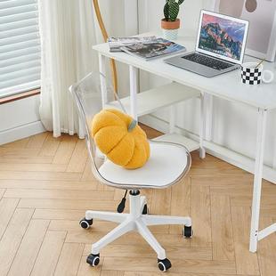 网红旋转升降滑轮椅家用学书习办公桌子透椅明NOT亚克力化妆电脑