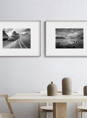 XLI安室塞摄尔亚当斯小众术挂画黑白影装饰画复古风景客艺厅工作