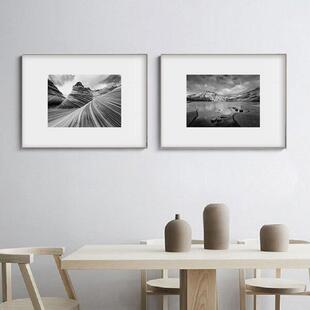 XLI安室塞摄尔亚当斯小众术挂画黑白影装饰画复古风景客艺厅工作