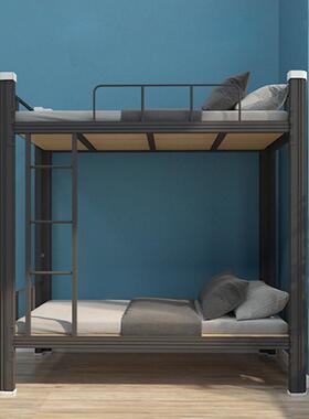 学生宿舍上下KMY铺高低双床下员工上床铁层床双人床型钢材床质加