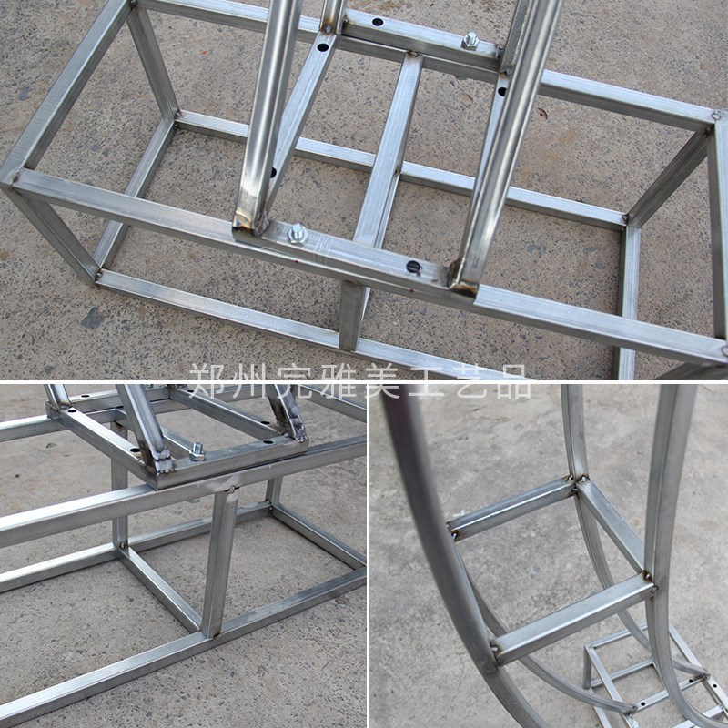 新款婚庆铁艺拱门桁架门彩虹门桁架圆环吊顶花门架子桁架道具摆件