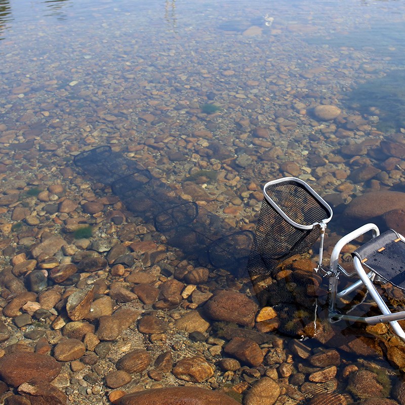 野钓小好鱼护简易便携涂胶速干钓箱溪流路亚迷你方形鱼护网兜