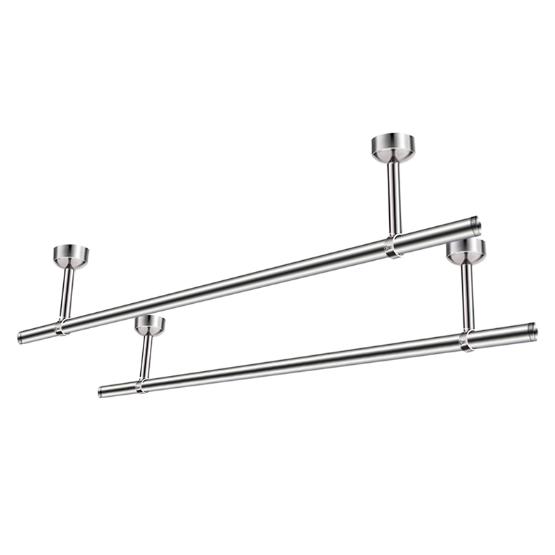 定制加厚阳台晾衣杆不锈钢固定式晾衣架单杆式凉挂衣杆顶装晒衣杆