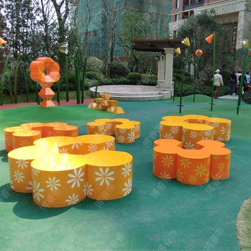 玻璃钢云朵造型商场美陈装饰玻璃钢彩绘座椅户外公共休息梅花坐凳,鲜花速递/花卉仿真/绿植园艺,割草机/草坪机,淘宝优惠券,粉丝福利购,淘宝优惠卷