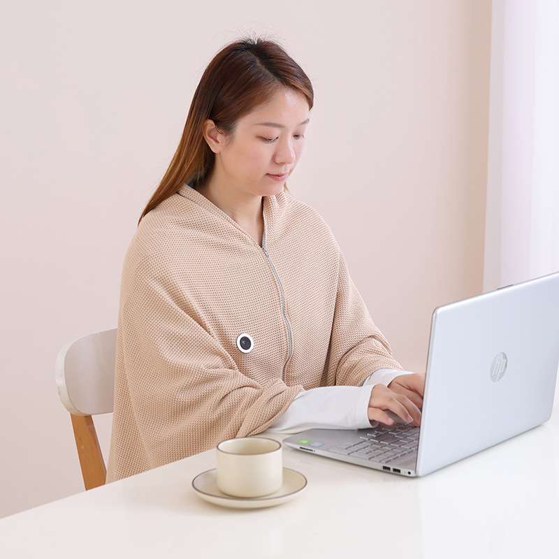 暖身毯秋冬发热披肩披风斗篷外套usb充电加热毯子保暖电热供电