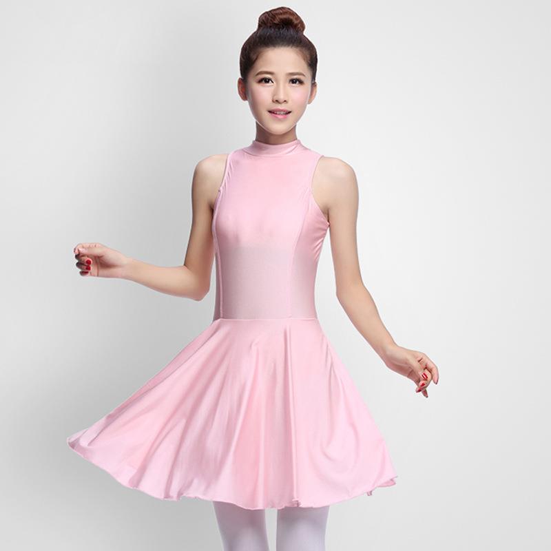 哇噢芭蕾舞连体练功服氨纶荷叶裙连体操服纱裙形体表演荷叶裙新款