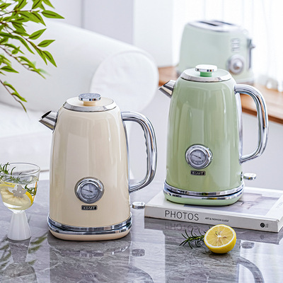 KGMT电热水壶家用1.8L大容量静音自动断电烧水壶电开水壶英伦风