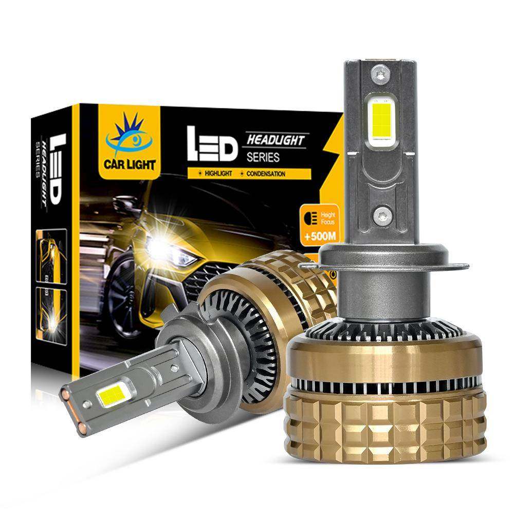 汽车LED大灯 双铜管大功率120瓦超亮远近一体LED车灯H4 H7 H11 H3