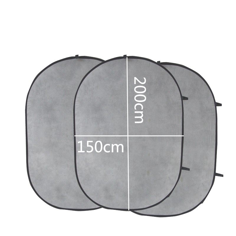 多规格外拍抠像布蓝绿黑白双面折叠背景板棉布送便携包
