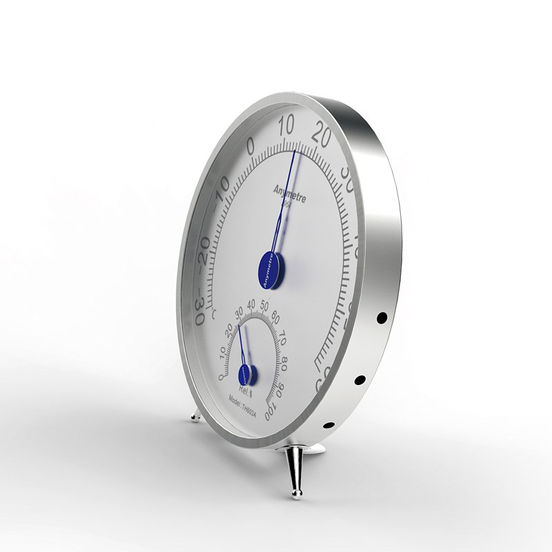 美德时TH603A不锈钢温湿度计家用室内气温干湿温度表高精度工业用