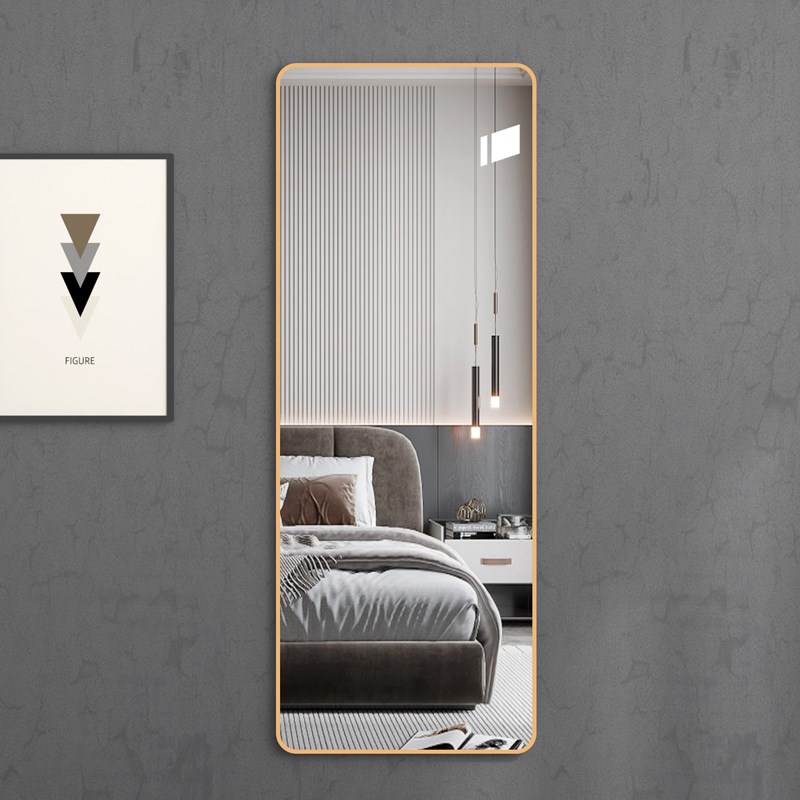 全身镜免打孔挂墙镜子贴墙自粘家用可悬挂穿衣镜贴在墙上的试衣镜