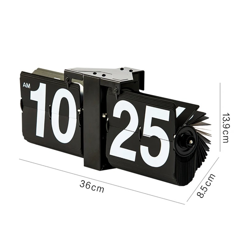 大号单挂自动翻页钟表客厅家居简约桌面时尚座钟个性挂钟欧式复古