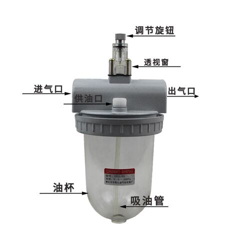 QIU气动油雾器 给油器 大口径供油器QIU-08/10/15/20/25/35/40/50