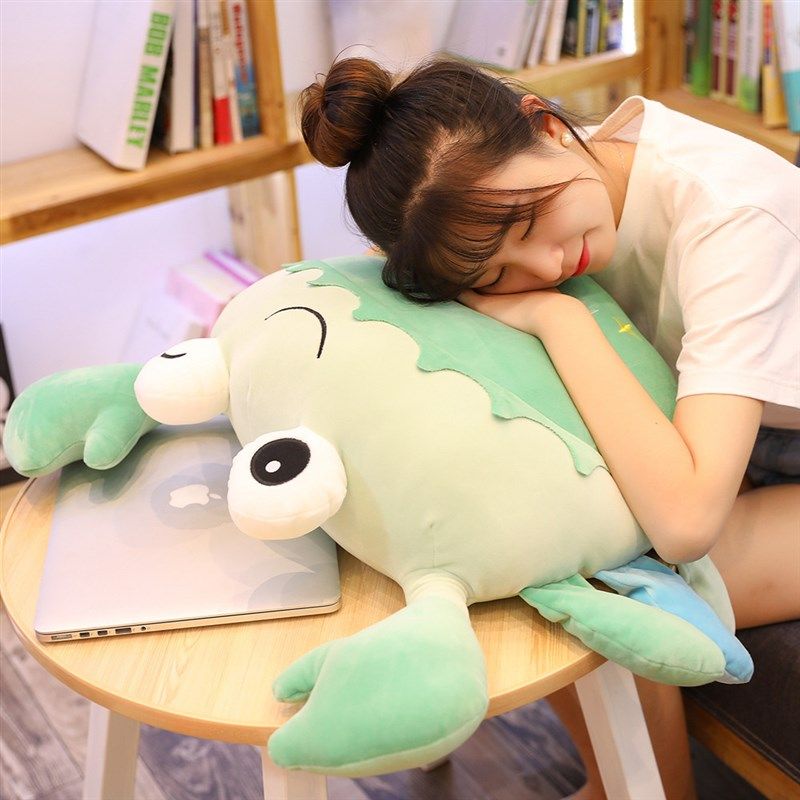 螃蟹公仔玩偶大闸蟹毛绒巨蟹座可爱布娃娃女生床上睡觉抱枕