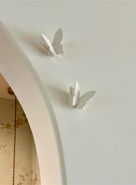 【家居美学】法式石膏蝴蝶客厅治愈情绪新家装饰摆件3d立体氛围感