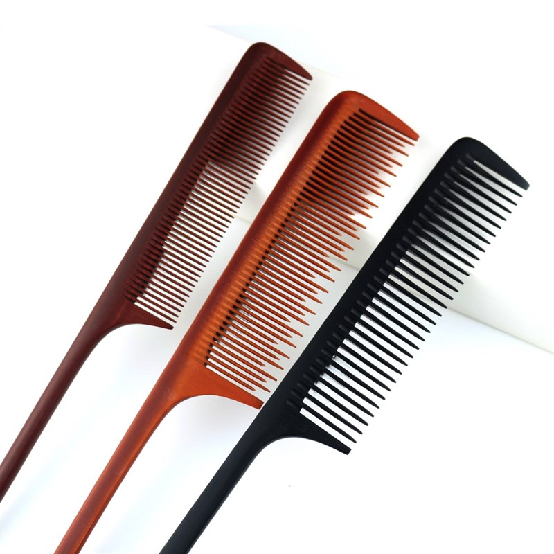 防静电木梳晚妆梳钢针分针梳尖尾梳打毛梳盘发扎发梳美发梳子挑梳