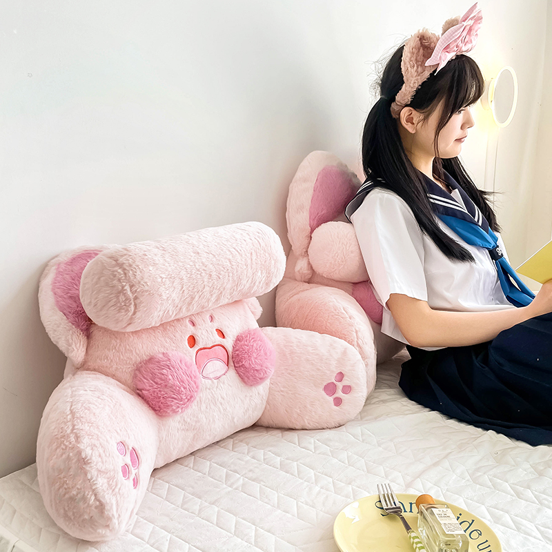 嘟嘟喵可爱床头靠枕靠垫女生睡觉抱枕枕头宿舍床上看书大号靠背垫