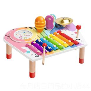 高档Kius儿童音乐玩具手敲琴八音阶木琴打儿击乐宝器d12月1-3宝婴