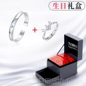 高档幸运99款 9纯银手镯女士年轻足日银镯9子情侣银饰生礼物送女朋