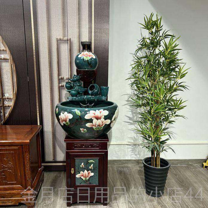 高档景德镇陶落瓷鱼缸柜式金鱼缸公地鱼缸家用玄关客盆厅养鱼办室,宠物/宠物食品及用品,底柜/落地缸,淘宝优惠券,粉丝福利购,淘宝优惠卷