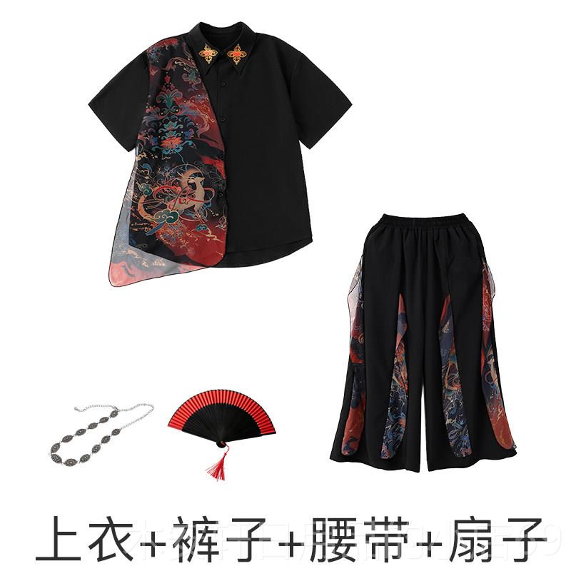 正品国潮儿童演出服国风街潮服霍元舞甲武中术走秀吟雪龙万疆表演图片