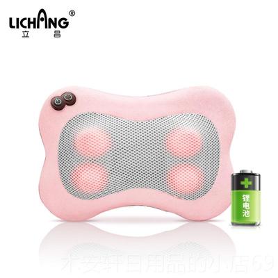 正品立昌颈椎摩器背部腰部多按功能全热敷揉捏家车载用按摩仪身靠