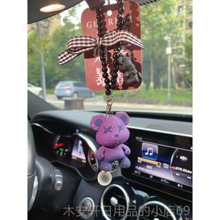 正品网红车小狗汽后照香薰件创意卡通斗牛犬挂车内挂饰个性公仔饰