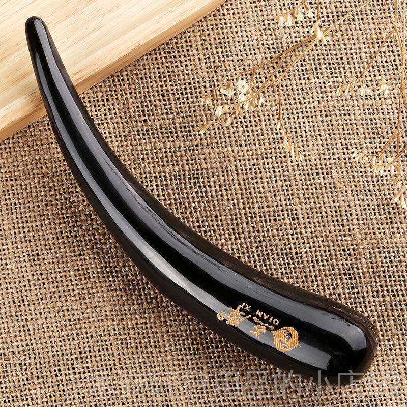 正品点犀天然水角牛点穴位棒敲经推经足肝按摩器锤家用瘦胆腿面部