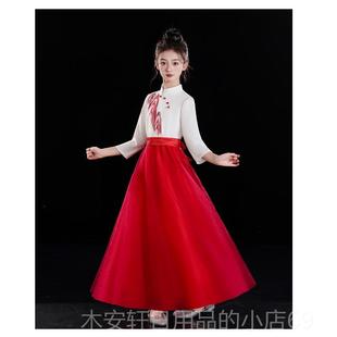 正品儿童合唱唱红歌服演出服小生初高中国风爱国诗歌朗诵学大合比