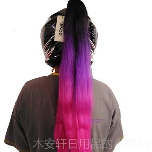 正品DO子托SEEI摩车头盔装饰辫男车女机马尾辫电动车假发脏辫滑雪