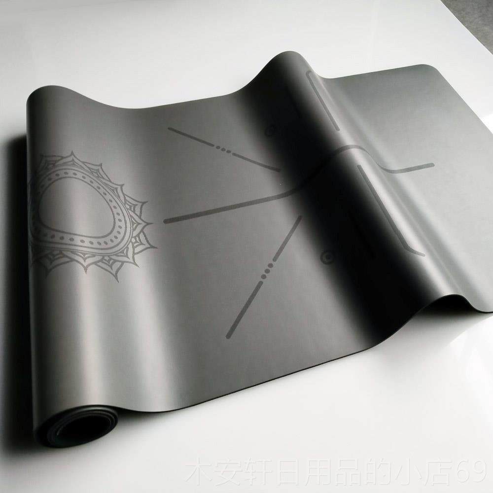 正品正品纯黑灰5Omm长加P垫U皮革天然橡胶瑜伽土豪定制LGO防滑yog