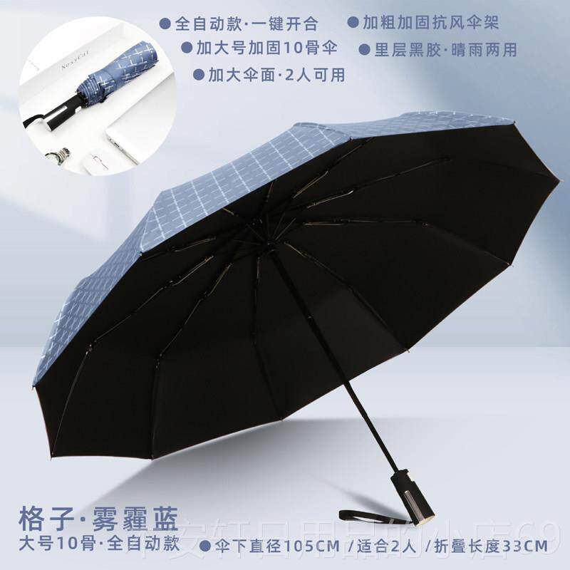 正品时尚商务格子人大号雨双伞男女加固抗加大码叠复古结实手风动