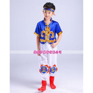 正品儿童蒙古演出男女童原欢歌萨布罕汉白马舞蹈服服筷草舞子表演