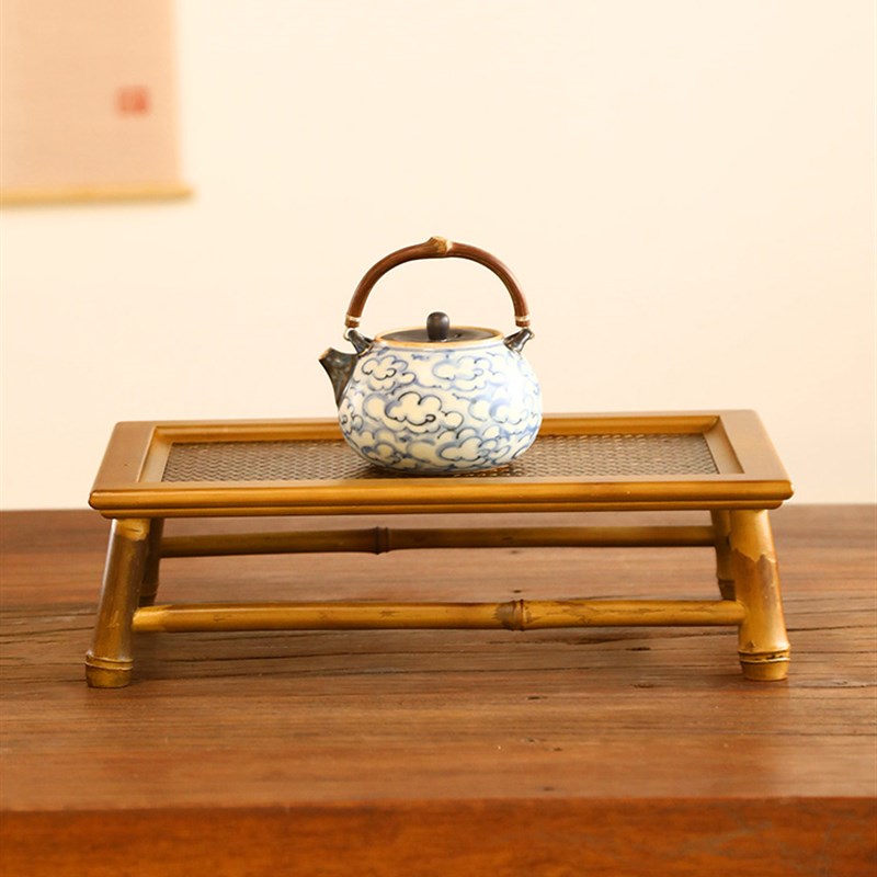 竹制小茶桌 中式榻榻米矮桌炕桌飘窗桌茶台茶盘茶道零配供奉桌盆
