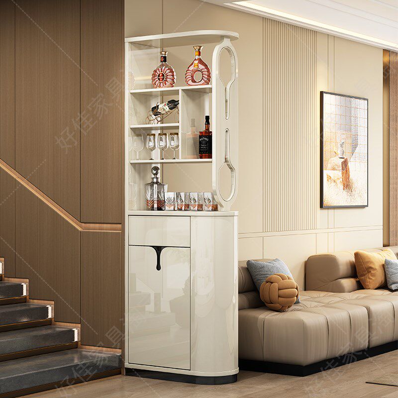 入户客厅奶油风玄关柜鞋柜小户型屏风柜酒柜靠墙一体双面隔断柜