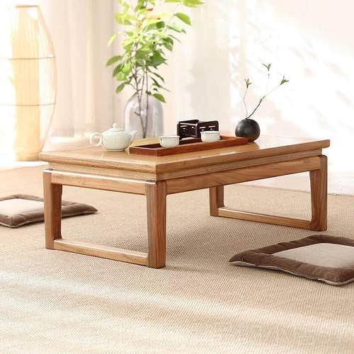 正品老榆木飘阳窗桌子日式榻榻米几茶小茶国学桌炕桌禅意台地台矮