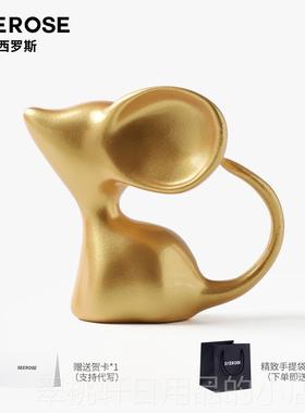 正品EEROSES西罗斯生饰老鼠肖吉祥物公仔办公室摆件车载装品创意