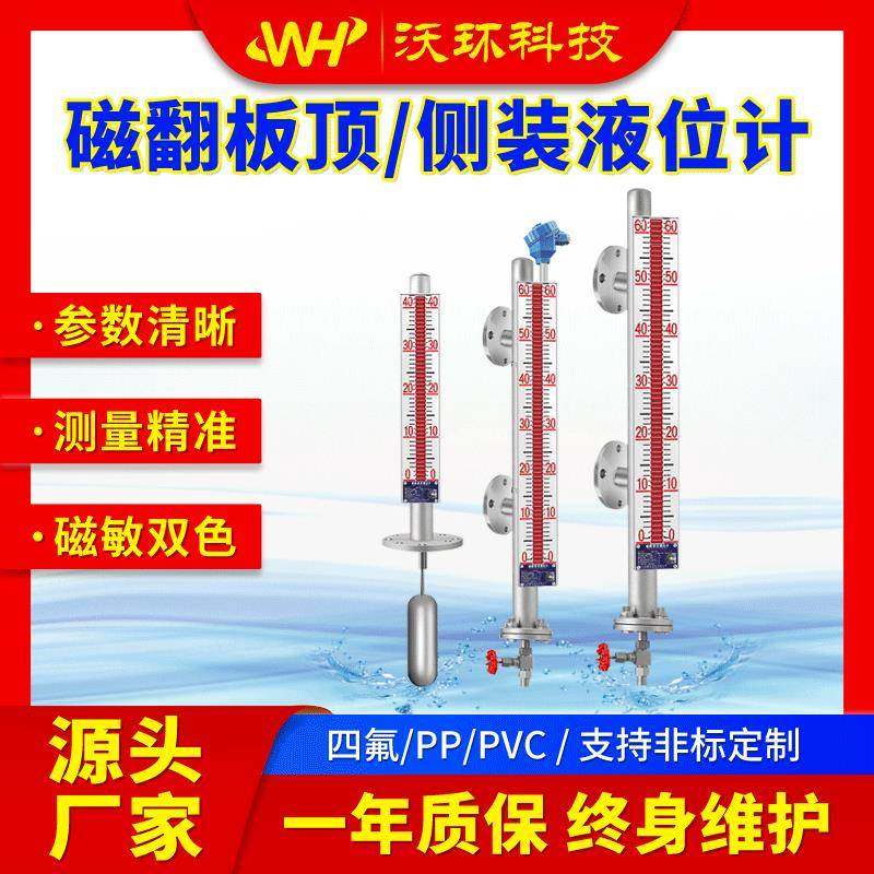 防爆磁翻板液位计水位计厂家 远传报警浮球侧装顶装 锅炉水4-20mA