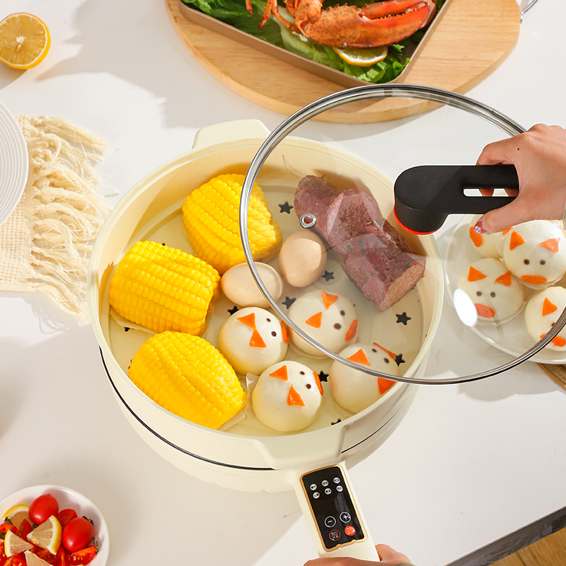 德国出口电炒菜炒锅不粘锅多功能一体式电煮锅家用电火锅煎炒蒸