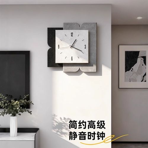 现代极简客厅创意装饰挂钟高级感抽象钟表画2025新款餐厅家用壁钟