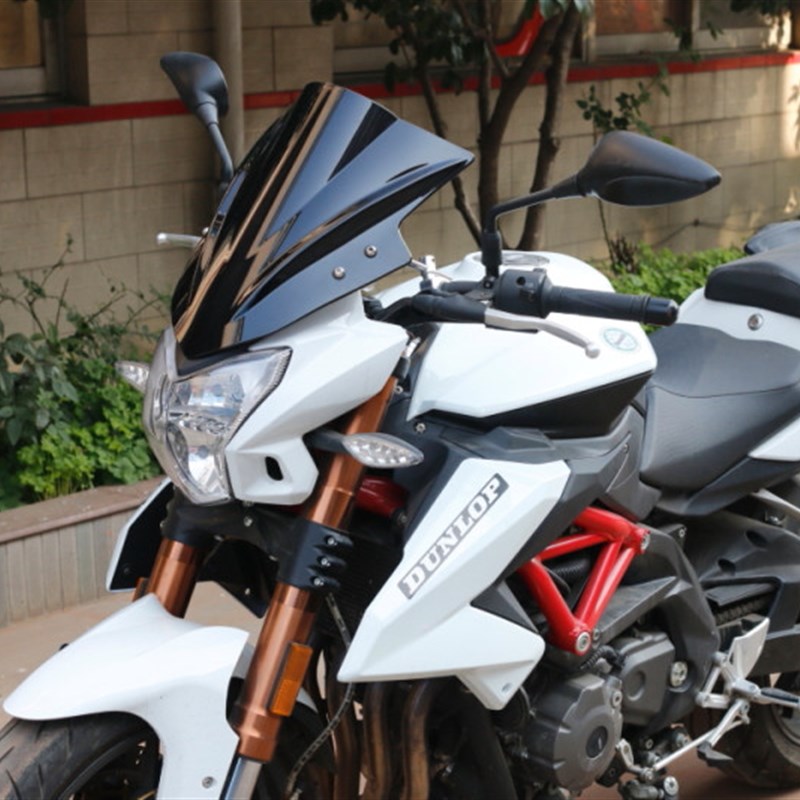 钱江贝纳利小黄龙BJ250-15 TNT600 改装前挡风玻璃支架 风挡 风镜